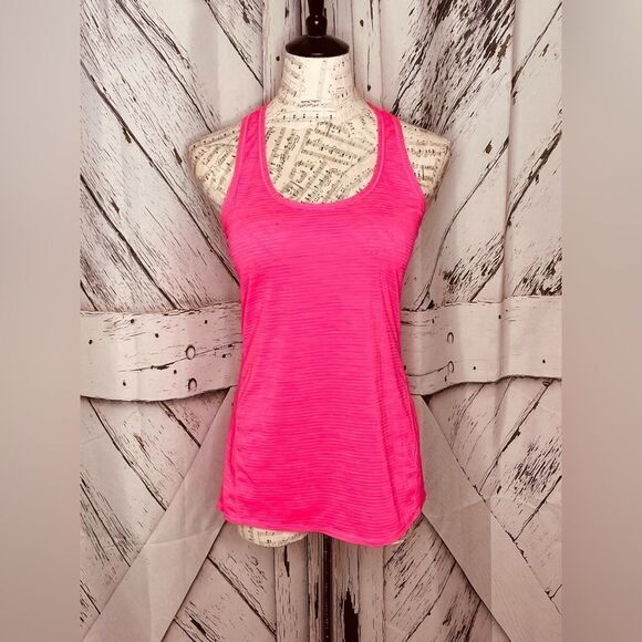 Athleta Workout Tank Top T-Back Bright Pink S tall - Picture 1 of 6